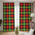Green Red And Black Buffalo Plaid Print Dimout Pencil Pleat Curtains