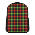Green Red And Black Buffalo Plaid Print Casual Backpack