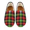 Green Red And Black Buffalo Plaid Print Casual Shoes