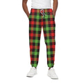 Green Red And Black Buffalo Plaid Print Cotton Sweatpants