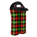 Green Red And Black Buffalo Plaid Print Double Neoprene Wine Tote