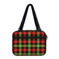 Green Red And Black Buffalo Plaid Print Double Strap Bible Bag