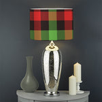 Green Red And Black Buffalo Plaid Print Drum Lamp Shade