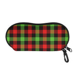 Green Red And Black Buffalo Plaid Print Glasses Case