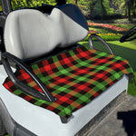 Green Red And Black Buffalo Plaid Print Golf Cart Seat Cover