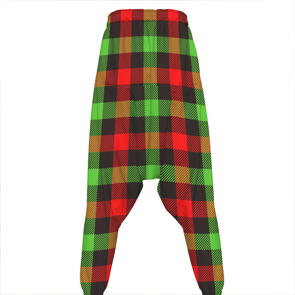 Green Red And Black Buffalo Plaid Print Hammer Pants