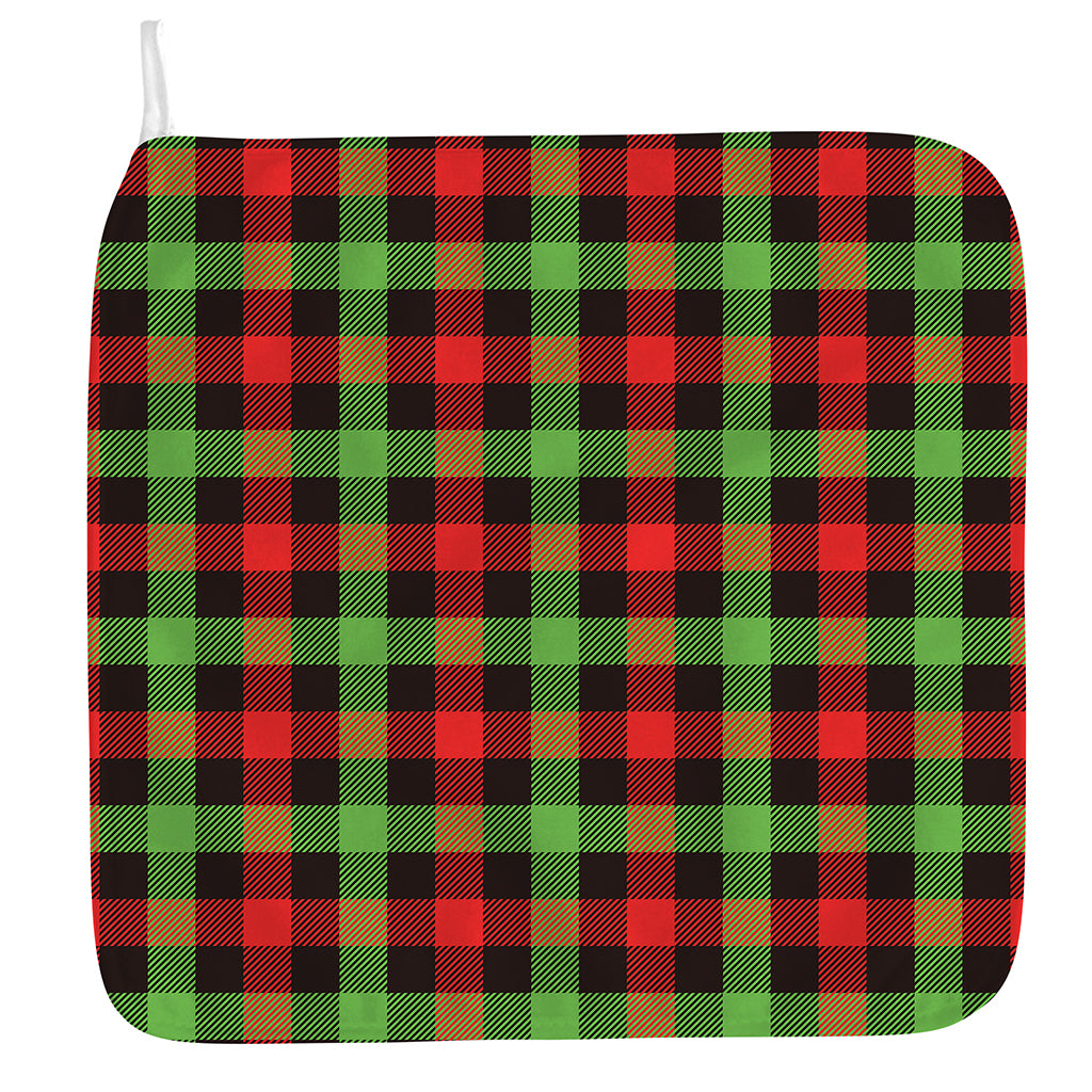 Green Red And Black Buffalo Plaid Print Hand Towel