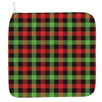 Green Red And Black Buffalo Plaid Print Hand Towel
