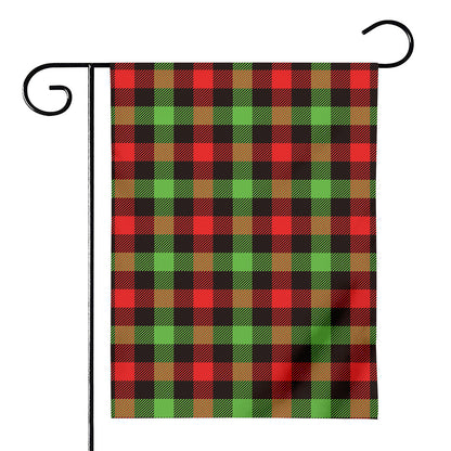 Green Red And Black Buffalo Plaid Print House Flag