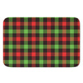Green Red And Black Buffalo Plaid Print Indoor Door Mat