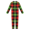 Green Red And Black Buffalo Plaid Print Jumpsuit