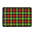 Green Red And Black Buffalo Plaid Print Kitchen Mat