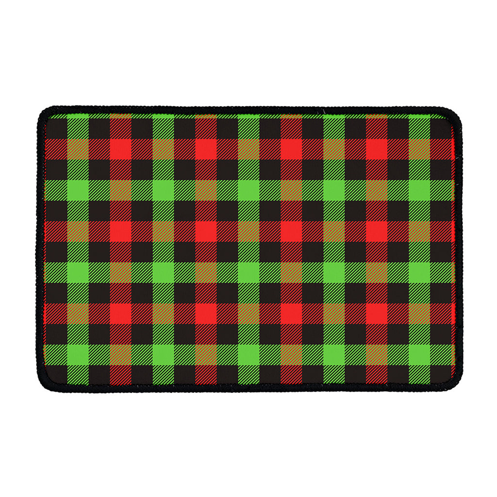 Green Red And Black Buffalo Plaid Print Kitchen Mat