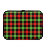 Green Red And Black Buffalo Plaid Print Laptop Sleeve