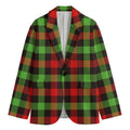 Green Red And Black Buffalo Plaid Print Men's Blazer