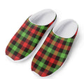 Green Red And Black Buffalo Plaid Print Mesh Casual Shoes