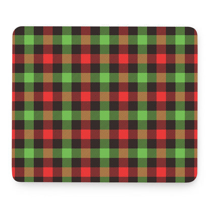 Green Red And Black Buffalo Plaid Print Mouse Pad