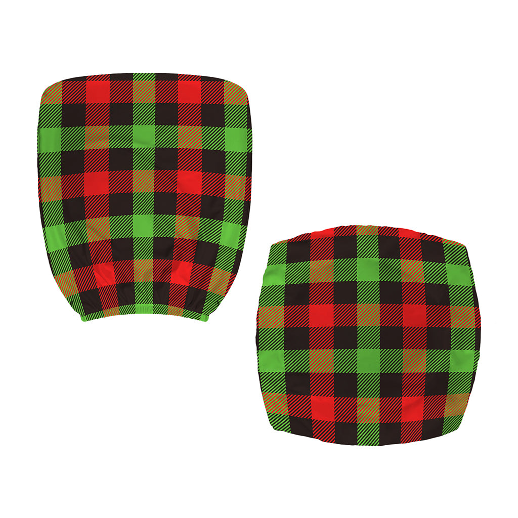 Green Red And Black Buffalo Plaid Print Office Chair Cover