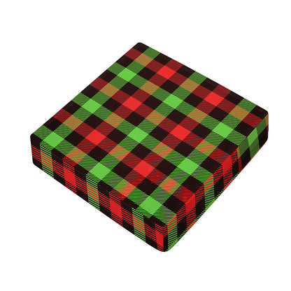 Green Red And Black Buffalo Plaid Print Outdoor Seat Cushion Cover