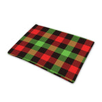 Green Red And Black Buffalo Plaid Print Pet Cooling Mat Cover
