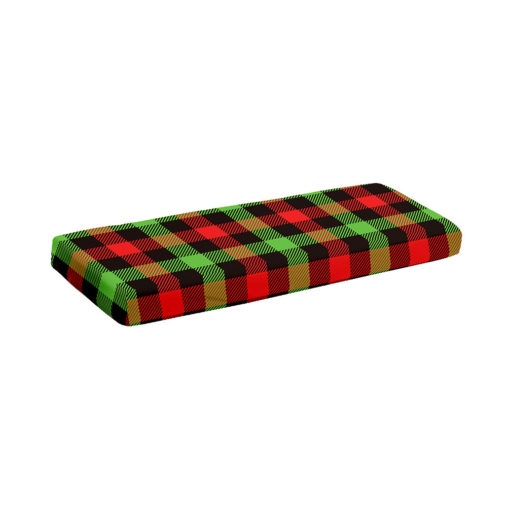 Green Red And Black Buffalo Plaid Print Piano Keyboard Cover