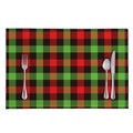 Green Red And Black Buffalo Plaid Print Placemat