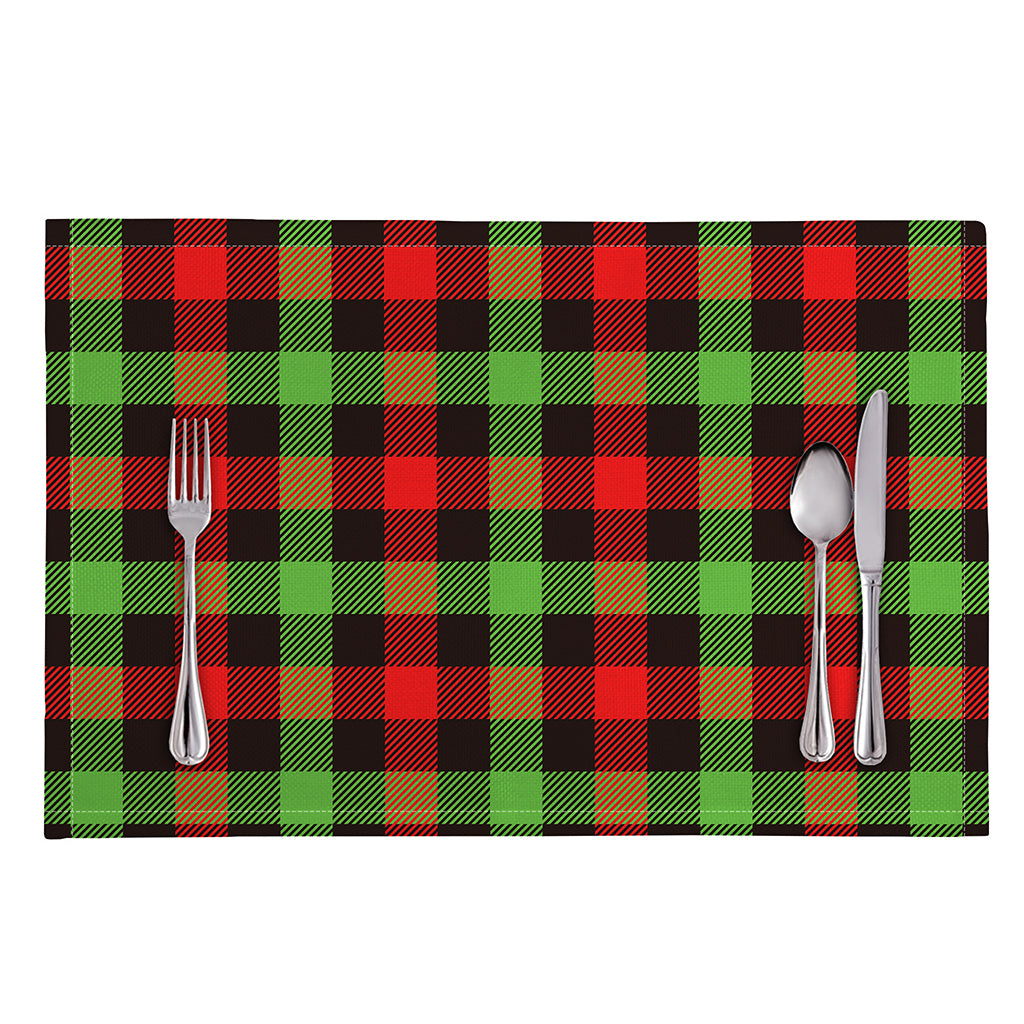 Green Red And Black Buffalo Plaid Print Placemat