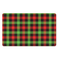 Green Red And Black Buffalo Plaid Print Polyester Doormat