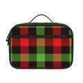 Green Red And Black Buffalo Plaid Print Portable Lunch Bag