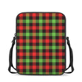 Green Red And Black Buffalo Plaid Print Rectangular Crossbody Bag