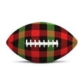 Green Red And Black Buffalo Plaid Print Rugby Ball