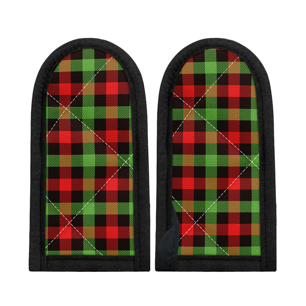 Green Red And Black Buffalo Plaid Print Skillet Handle Cover
