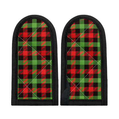 Green Red And Black Buffalo Plaid Print Skillet Handle Cover