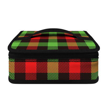 Green Red And Black Buffalo Plaid Print Small Lunch Bag