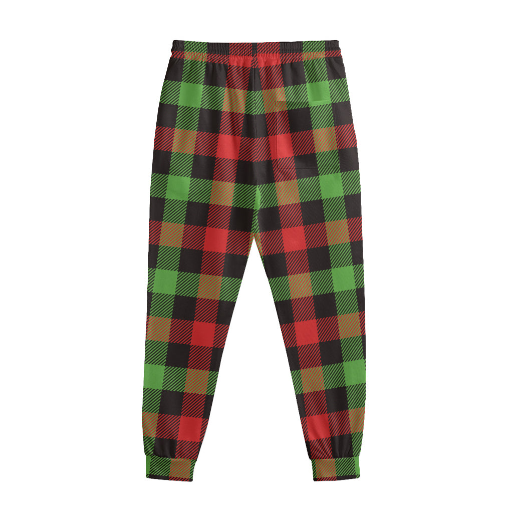 Green Red And Black Buffalo Plaid Print Sweatpants