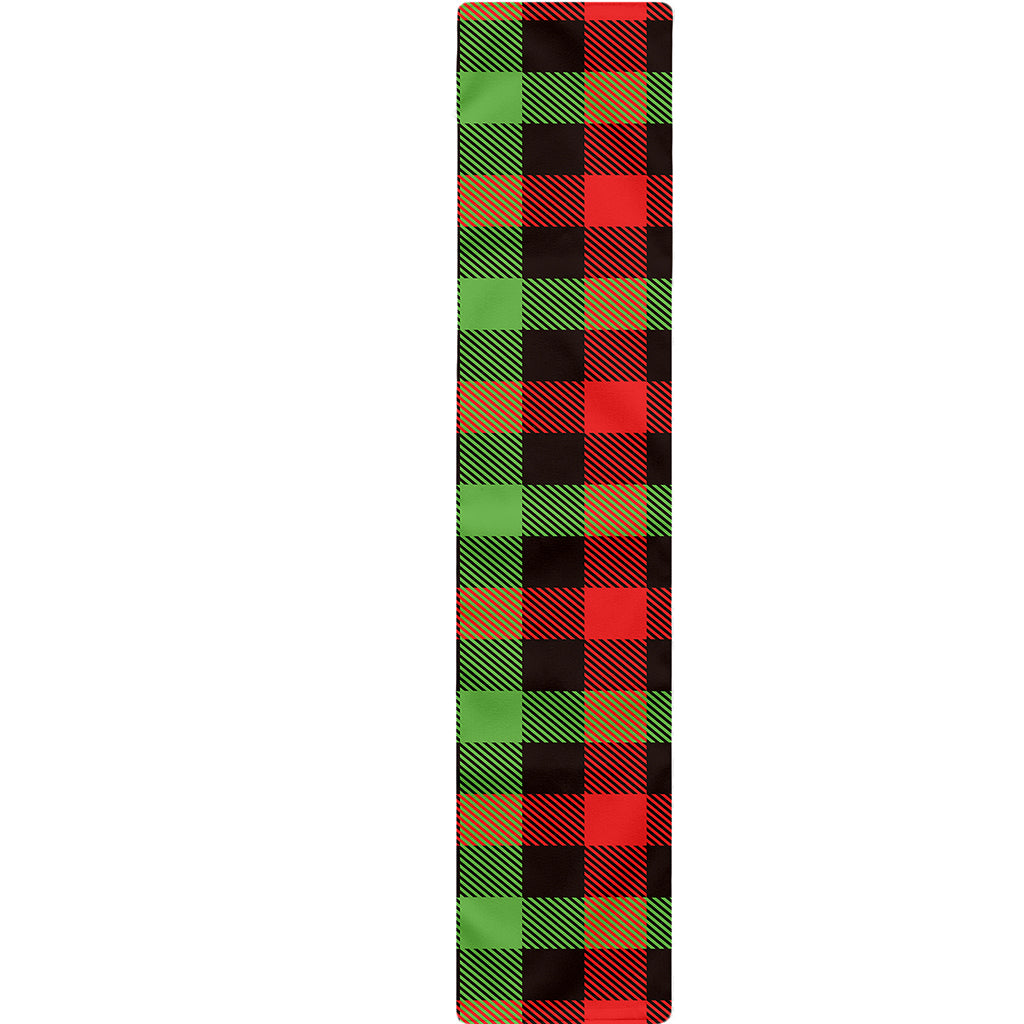 Green Red And Black Buffalo Plaid Print Table Runner