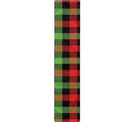 Green Red And Black Buffalo Plaid Print Table Runner