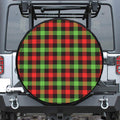 Green Red And Black Buffalo Plaid Print Tire Cover