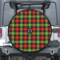 Green Red And Black Buffalo Plaid Print Tire Cover With Camera Hole