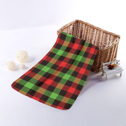Green Red And Black Buffalo Plaid Print Towel