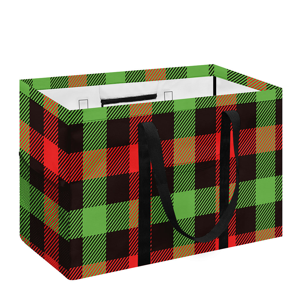 Green Red And Black Buffalo Plaid Print Utility Tote Bag