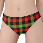 Green Red And Black Buffalo Plaid Print Women's Panties