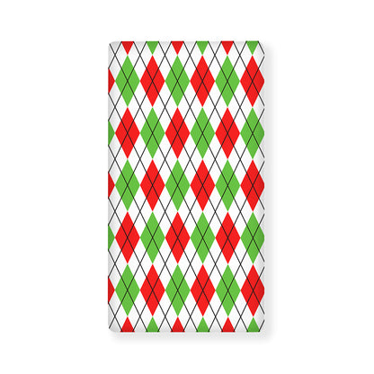 Green Red And White Argyle Pattern Print Baby Crib Sheet