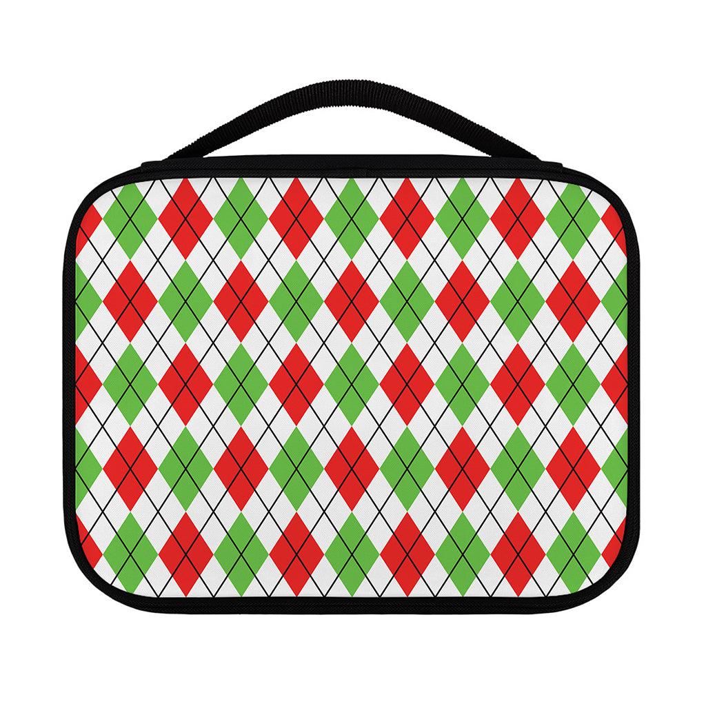 Green Red And White Argyle Pattern Print Classic Bible Case