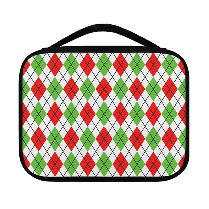 Green Red And White Argyle Pattern Print Classic Bible Case