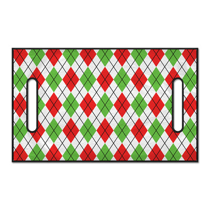 Green Red And White Argyle Pattern Print Golf Cart Seat Cover