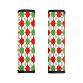 Green Red And White Argyle Pattern Print Handle Covers