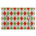 Green Red And White Argyle Pattern Print Placemat