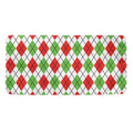 Green Red And White Argyle Pattern Print Towel