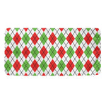 Green Red And White Argyle Pattern Print Towel